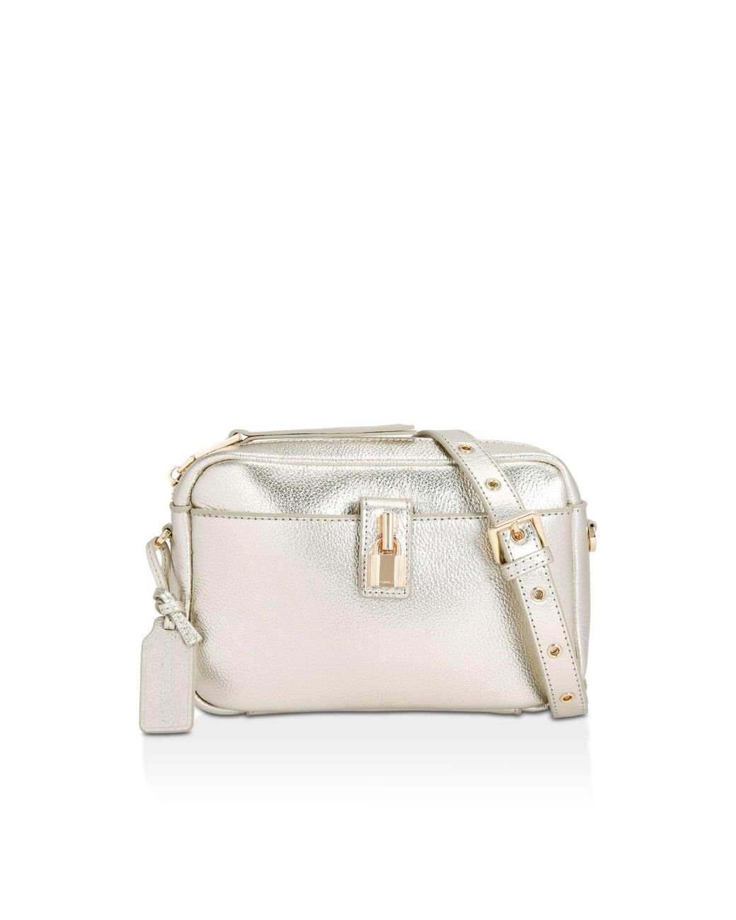 Carvela Kurt Geiger Gold Camera Bag in White Lyst UK