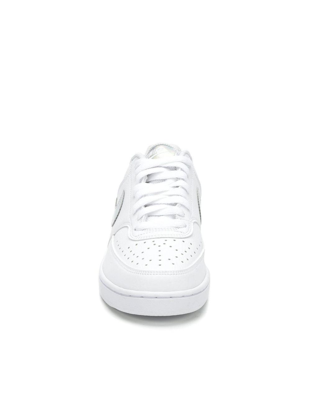 nike white iridescent court vision trainers
