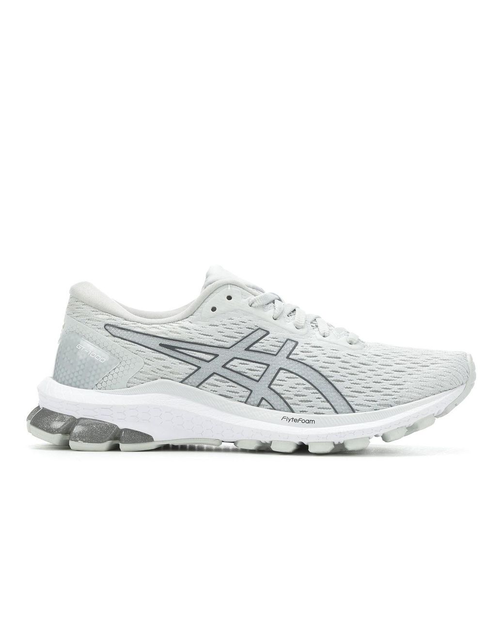 Asics Gt 1000 9 Athletic Shoe in White,Silver (White) - Lyst