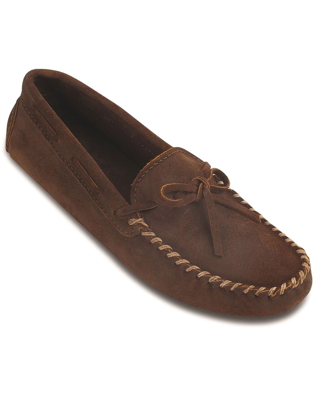 Minnetonka Leather Original Cowhide Driving Moc In Brown For Men