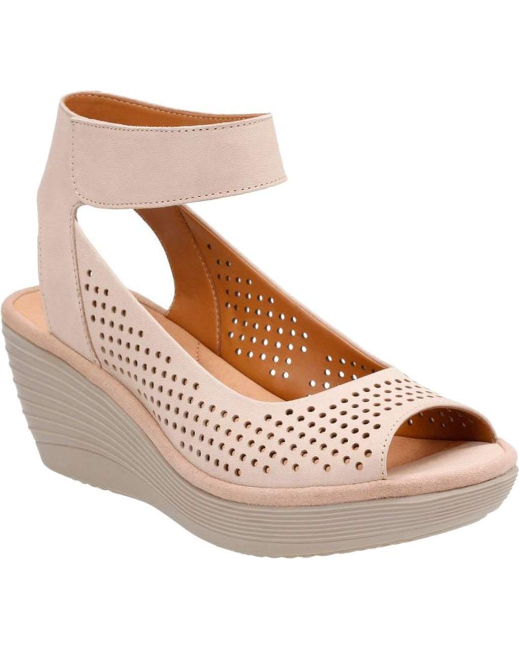 Clarks Synthetic Reedly Salene Wedge Sandals - Save 36% - Lyst