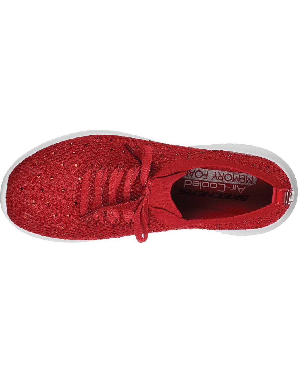 skechers ultra flex strolling out rhinestone slip on trainer