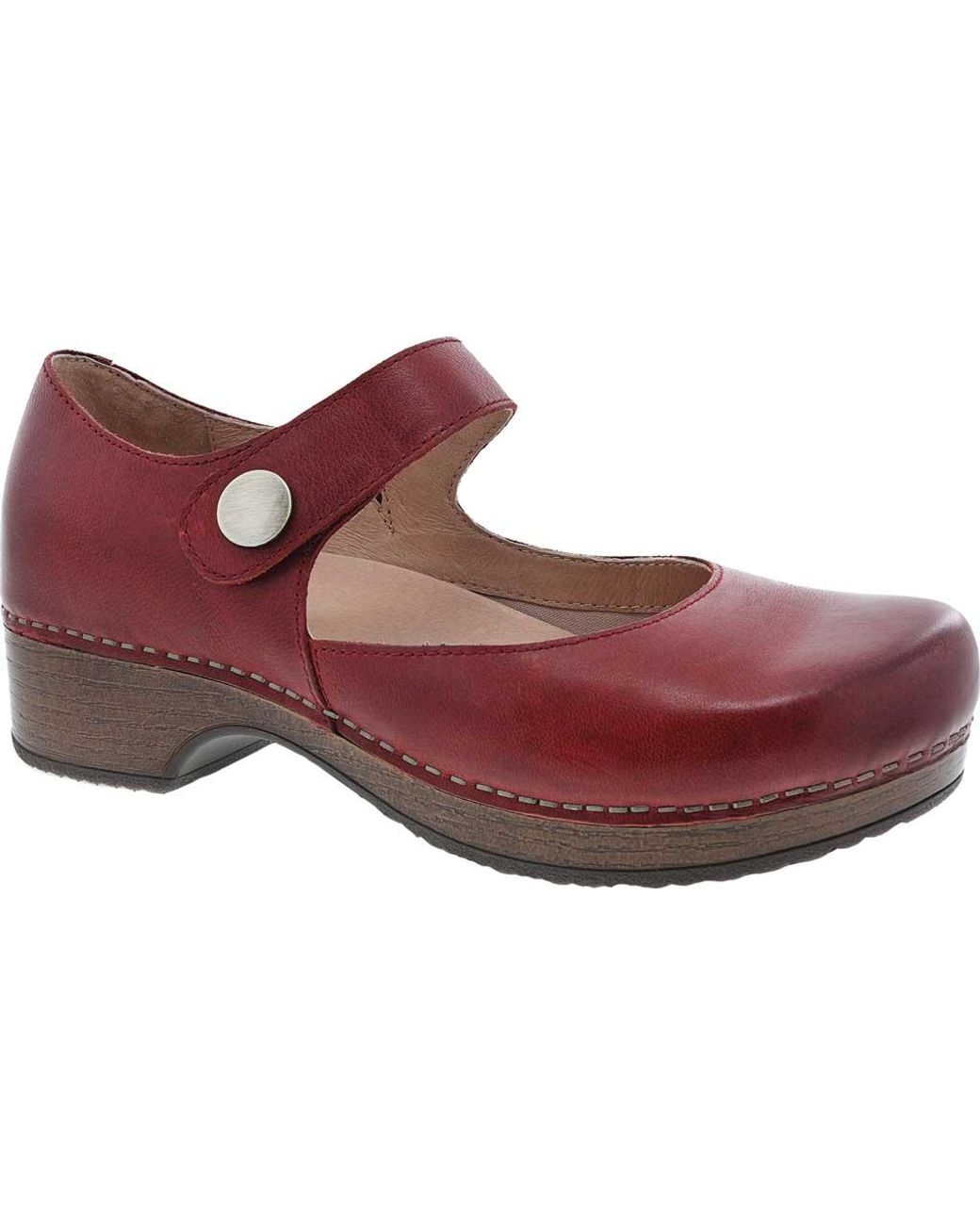 Dansko Leather Beatrice Mary Jane in Red - Lyst