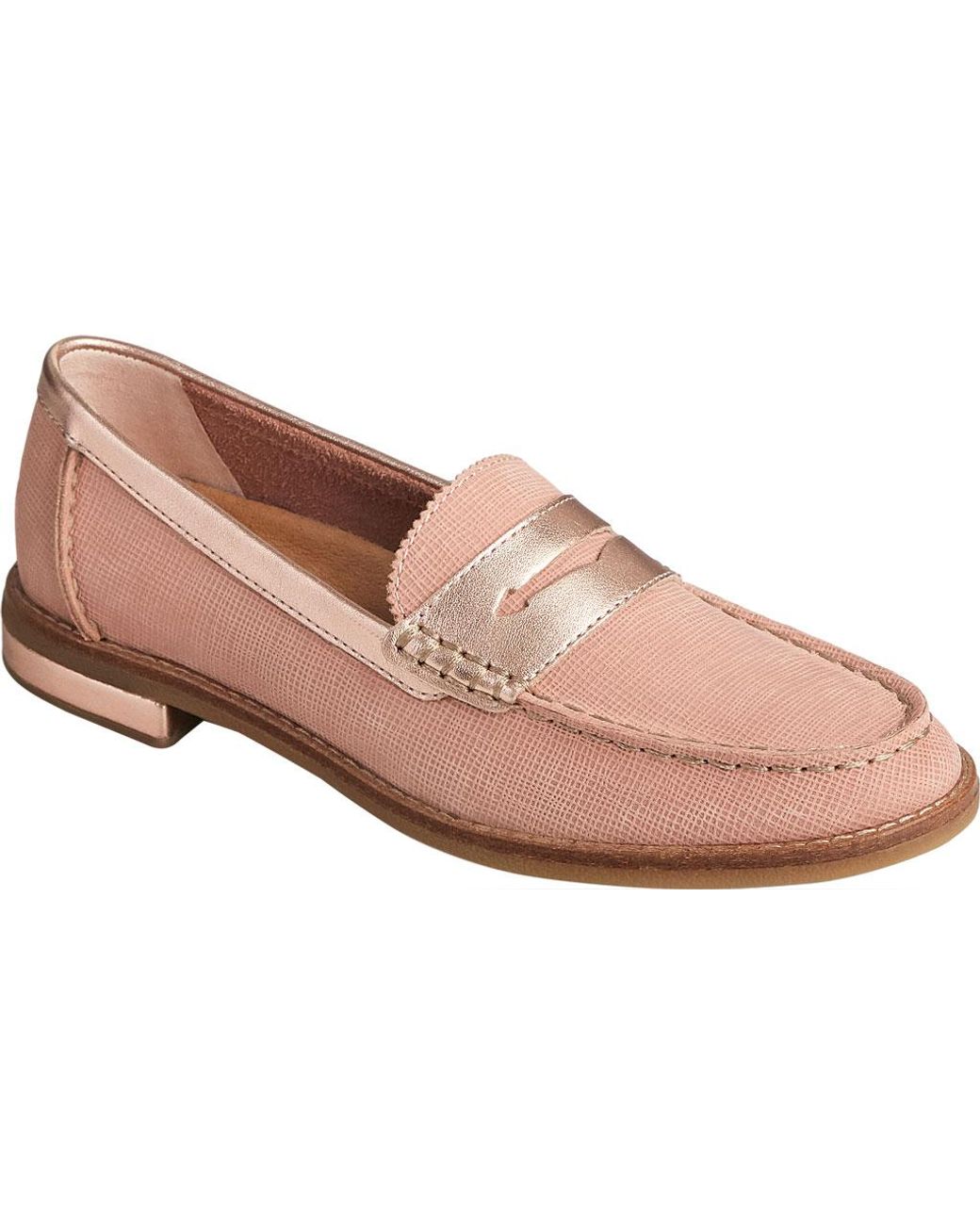 leather sperry top sider
