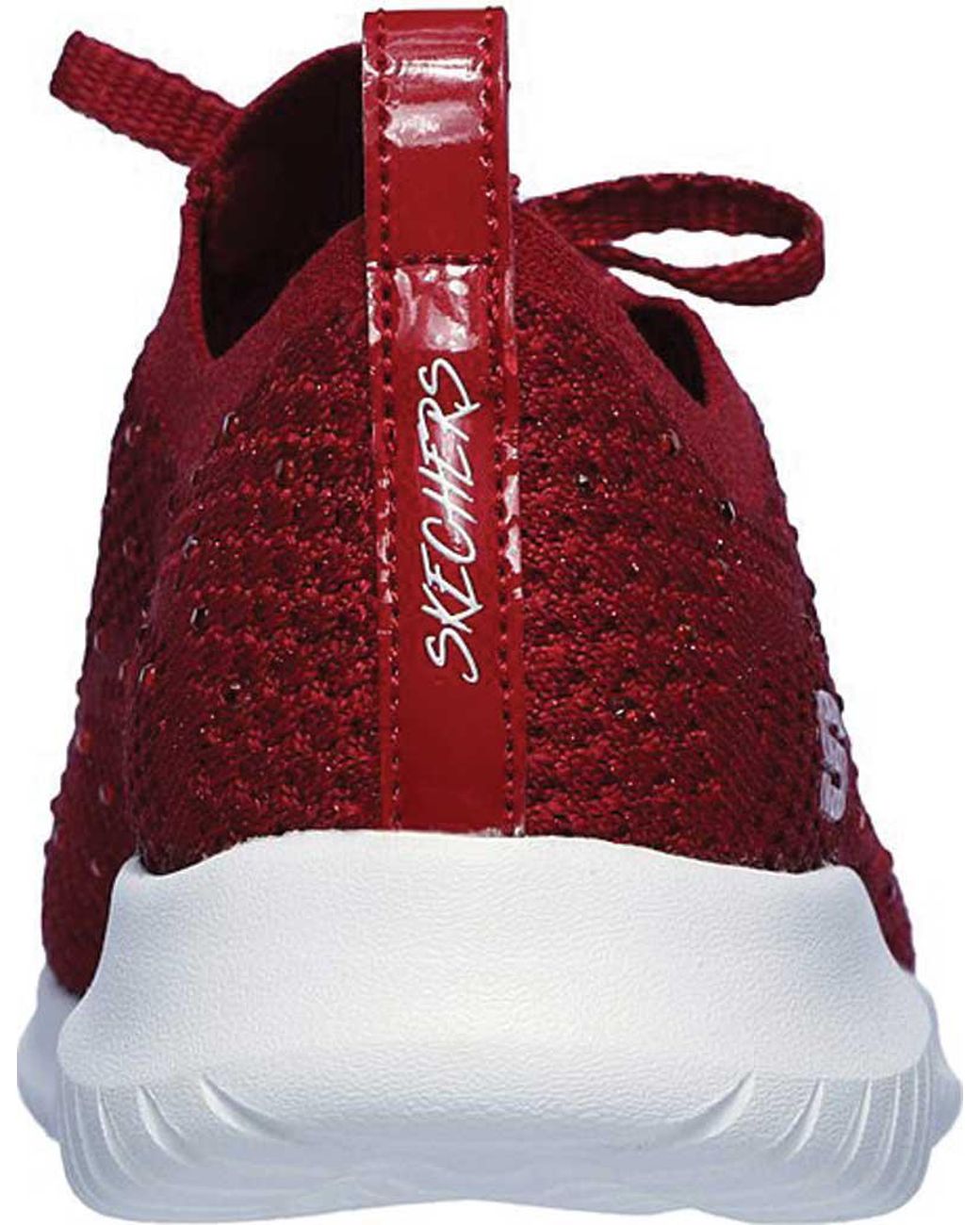 skechers ultra flex strolling out red