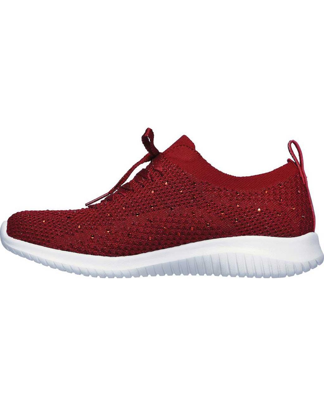 skechers ultra flex strolling out rhinestone slip on trainer
