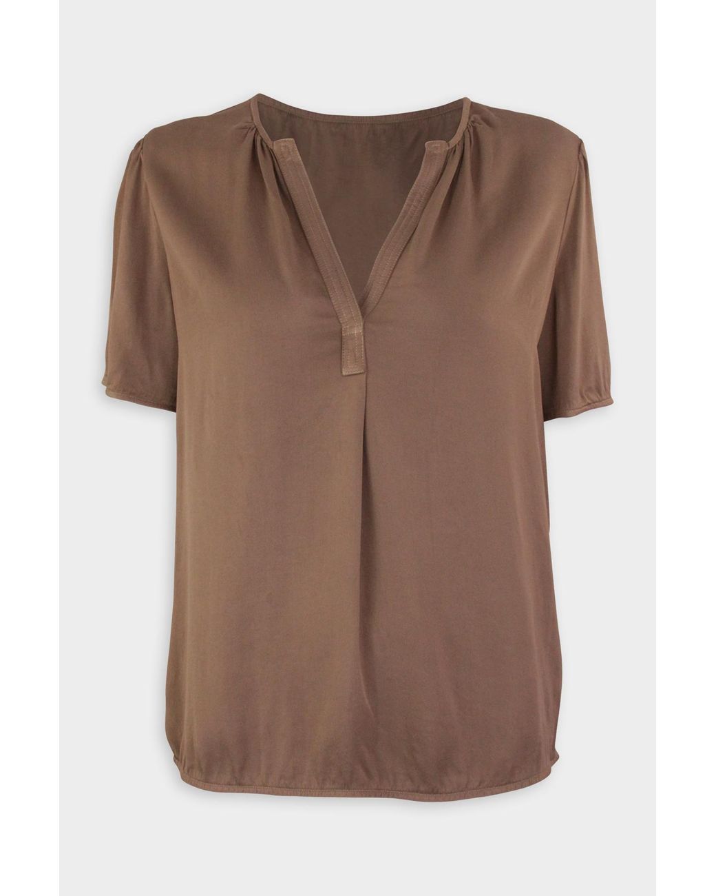 Raquel Allegra Synthetic Lilakoi Blouse In Taupe in Brown - Lyst