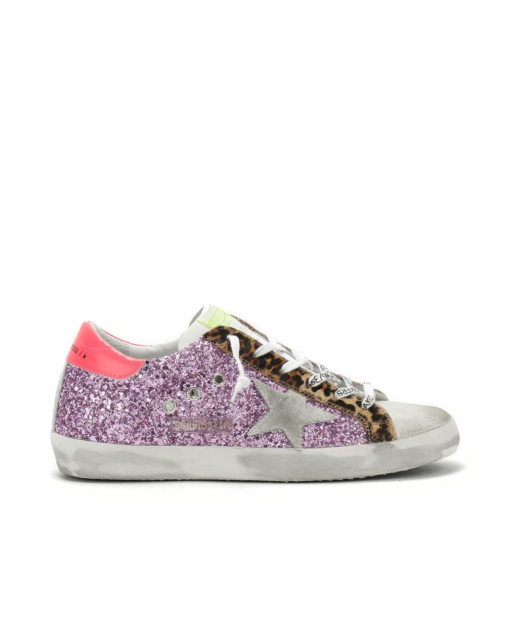 Golden Goose Deluxe Brand Suede Superstar Fuxia Glitter And Leopard ...