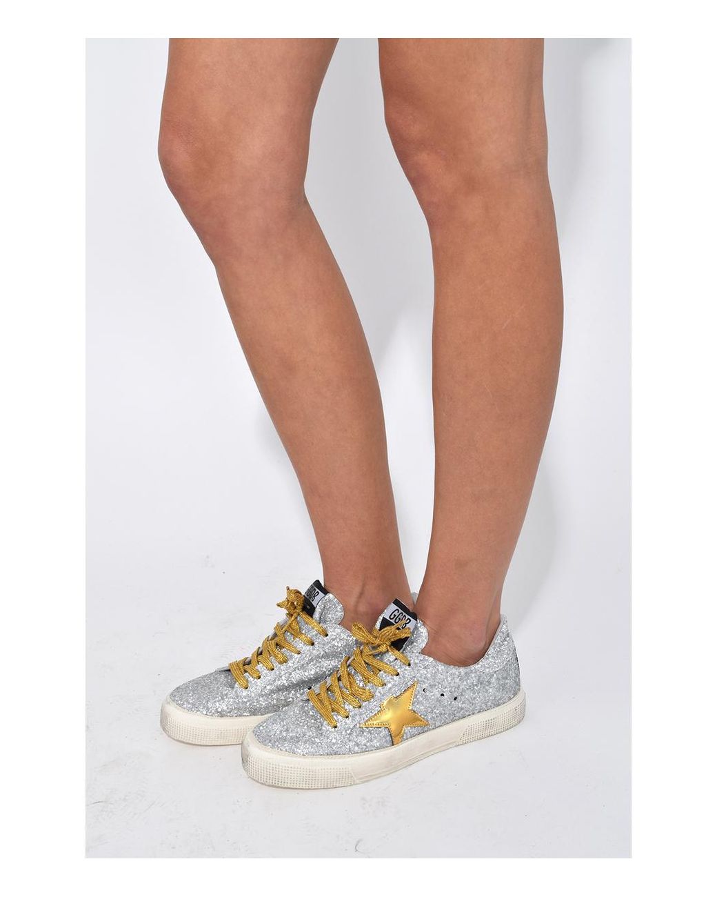 golden goose may glitter sneakers