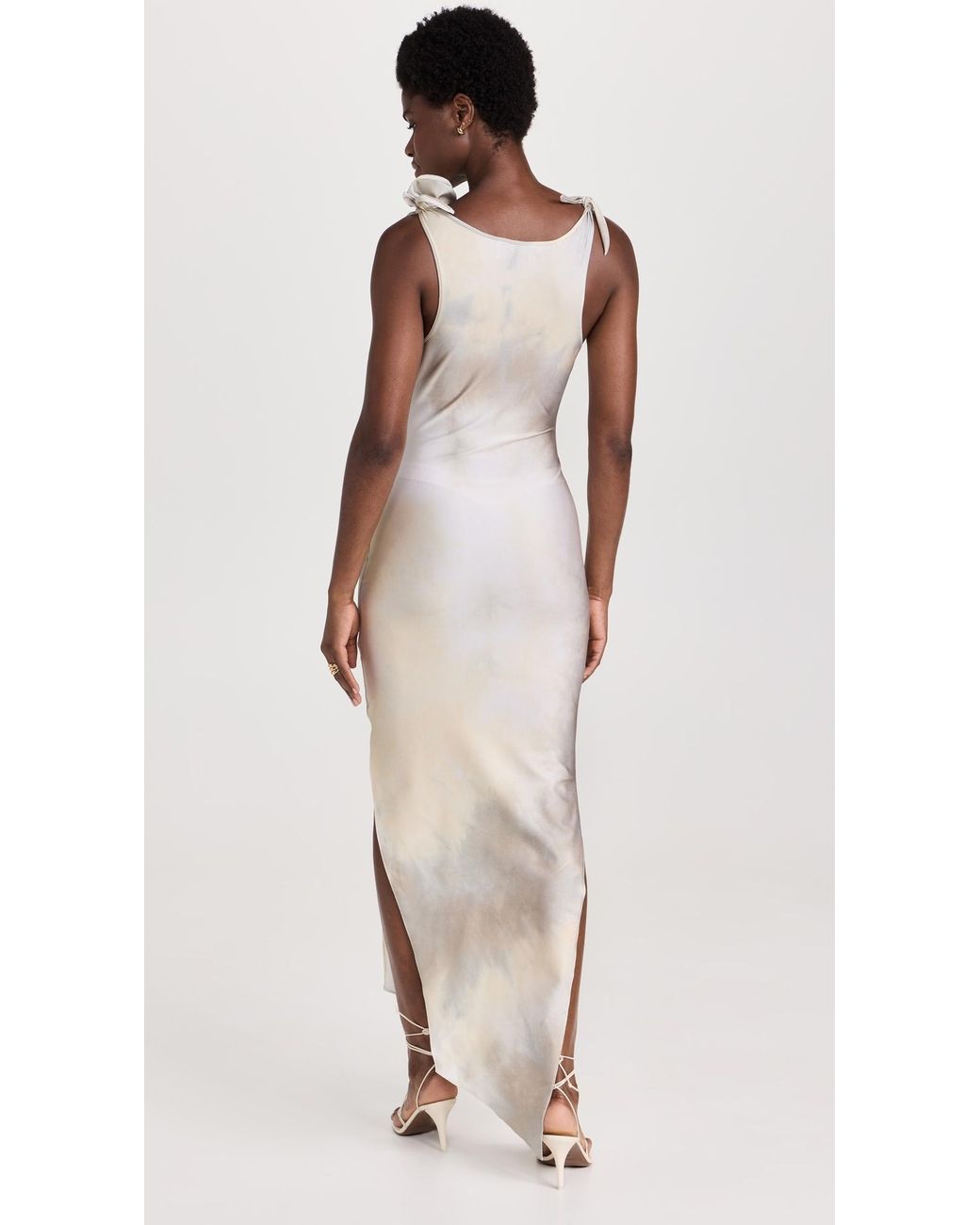 パーティードレス Coperni Snake Print Asymmetric Flower Gown Snake Print Asymmetric Flower Gown – Coperni