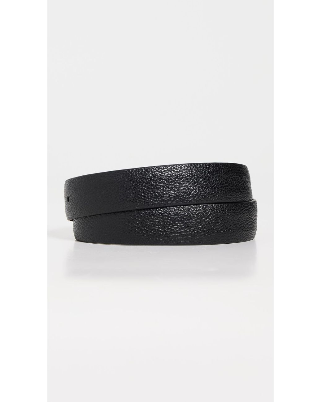 Andersons Black Narrow Soft Grained Calf Leather Belt