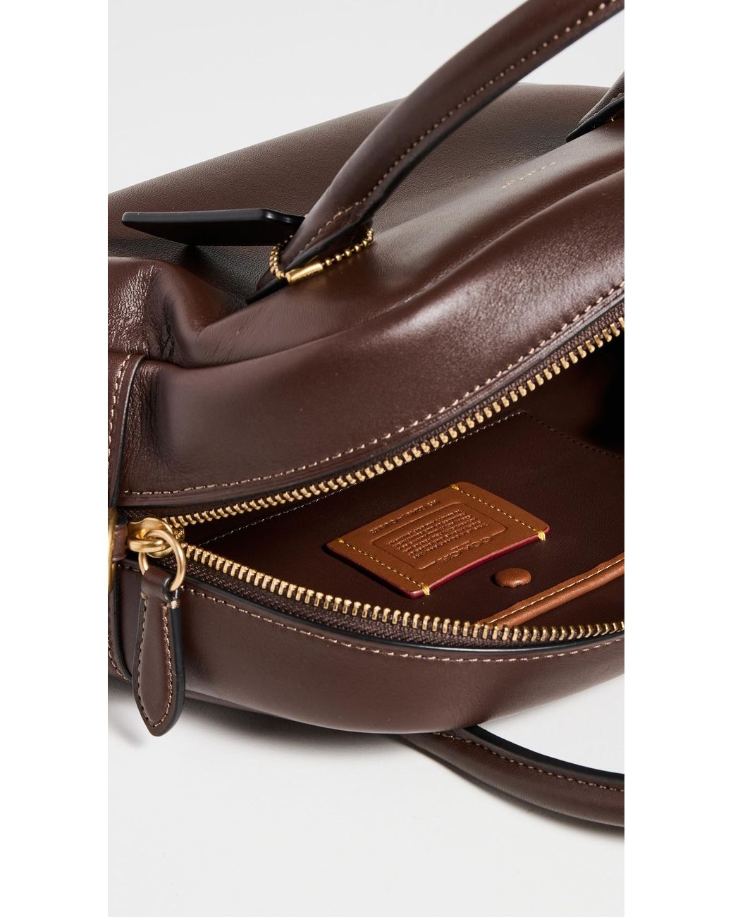 COACH Glovetanned Borough Bowling Bag in Brown | Lyst