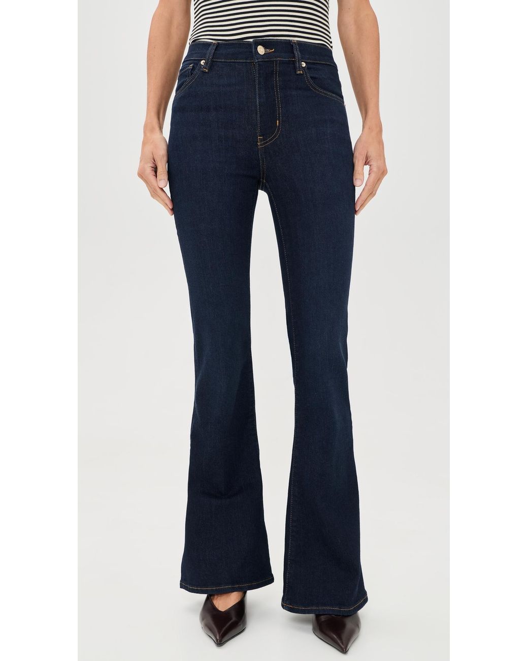 FRAME Blue The Petite Pixie Flare Jeans