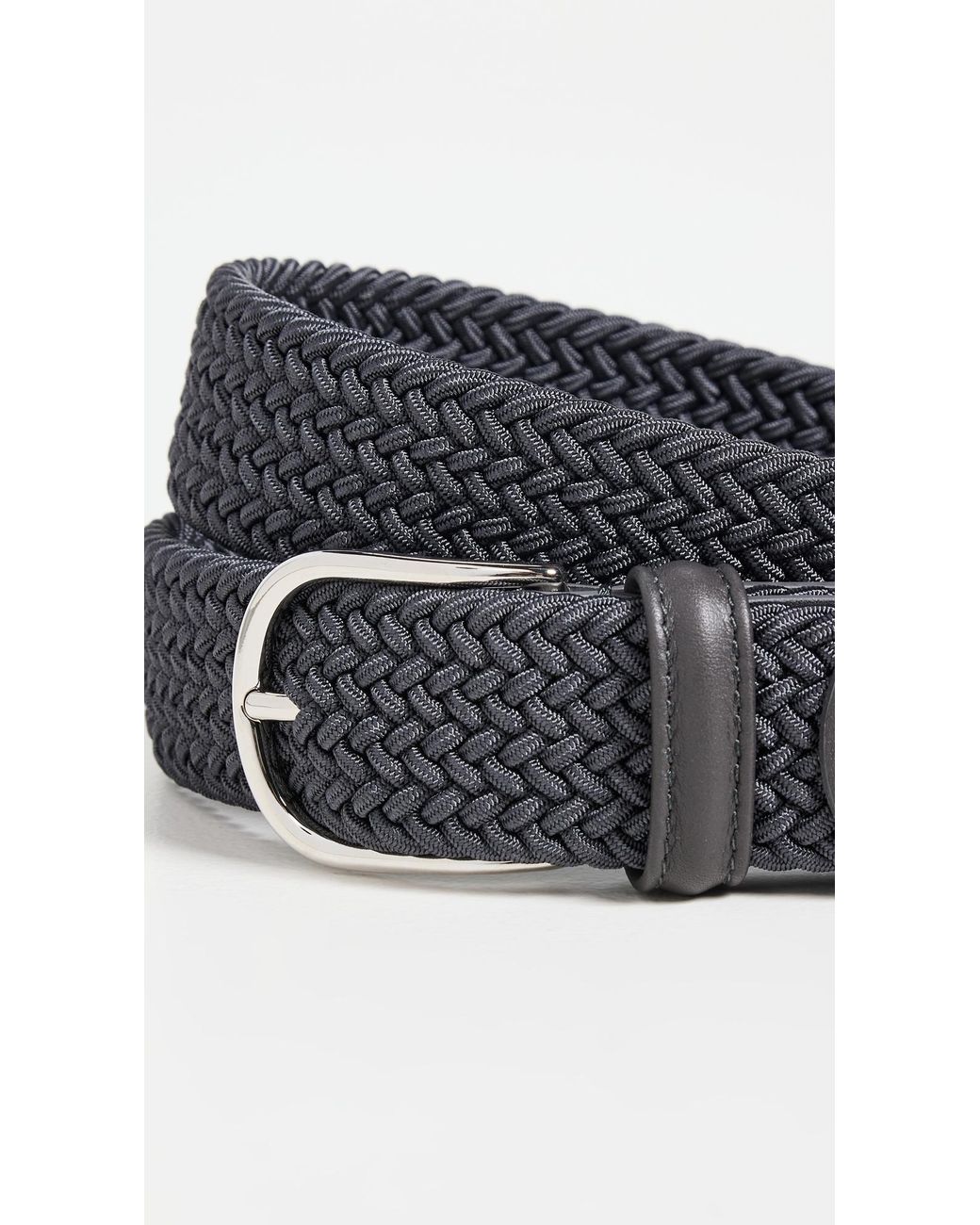 Andersons Black Nylon Woven Belt for men