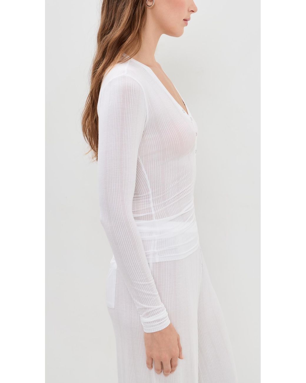 NEGATIVE White Whipped Henley Tee