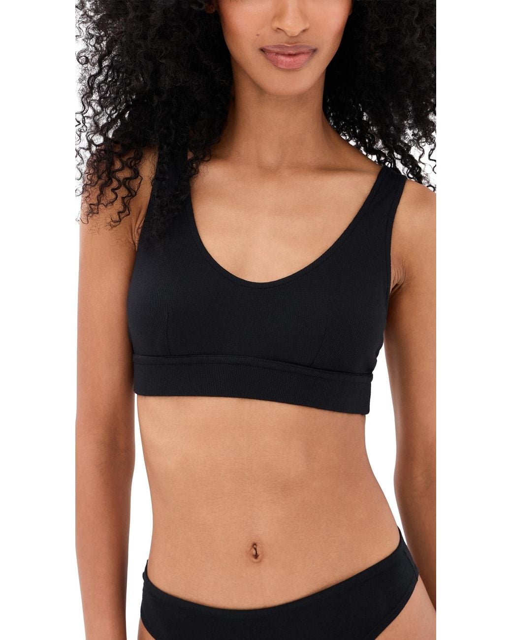Commando Black Better Than Basic Rib Bralette