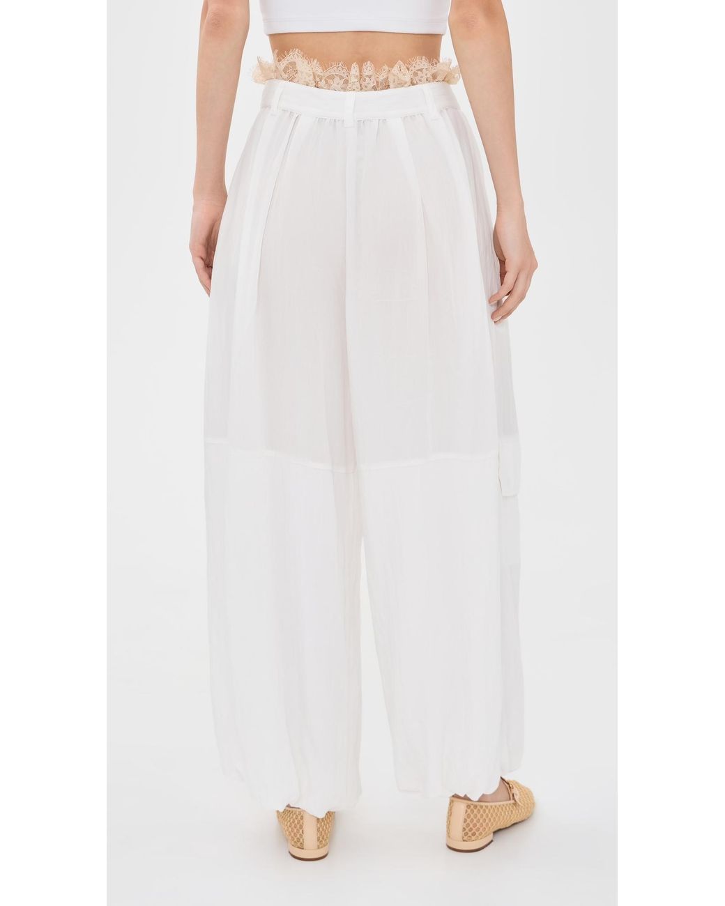 Sea White Lisette Solid Pants