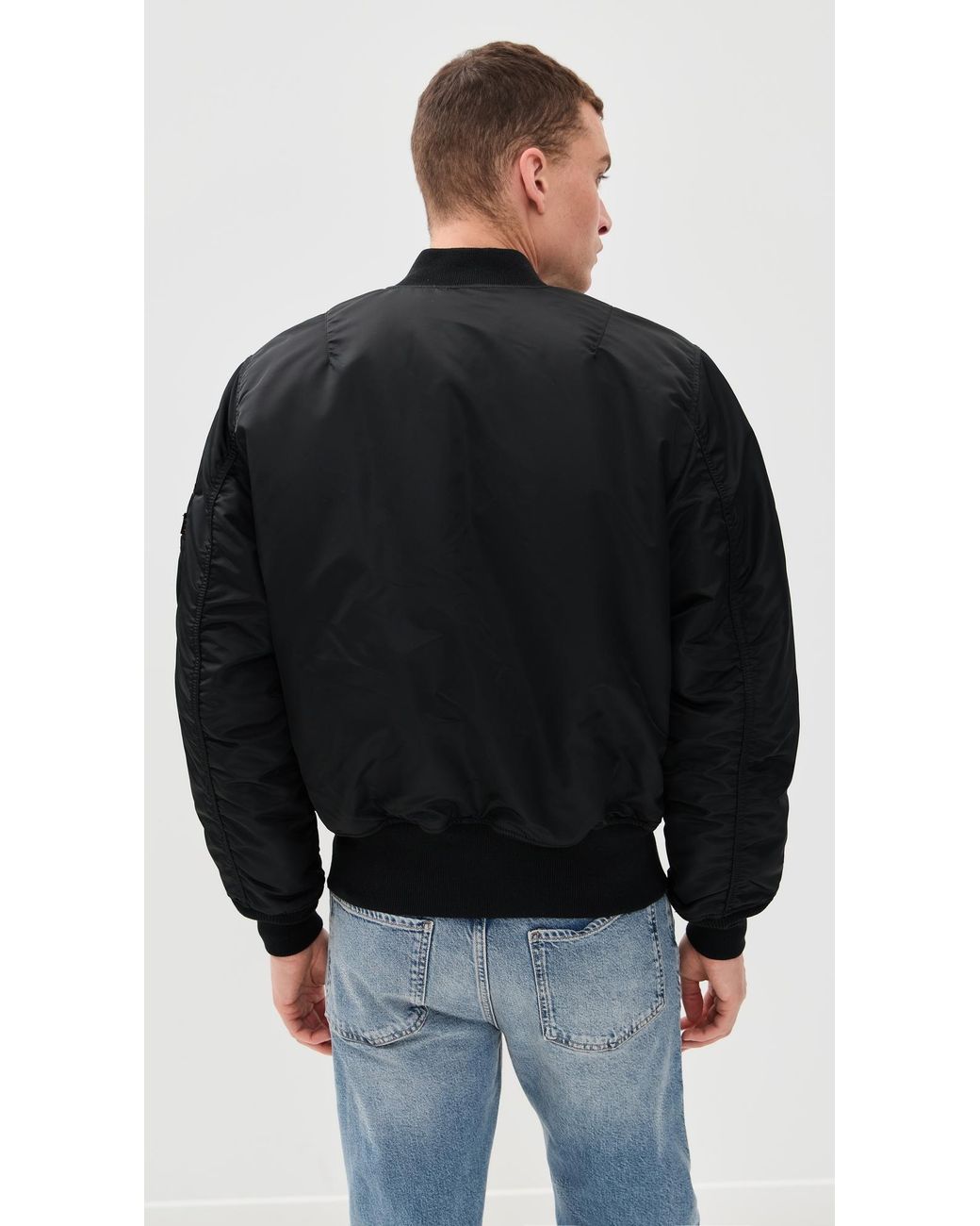 Alpha Industries Black Ma-1 Heritage Fit Flight Jacket for men
