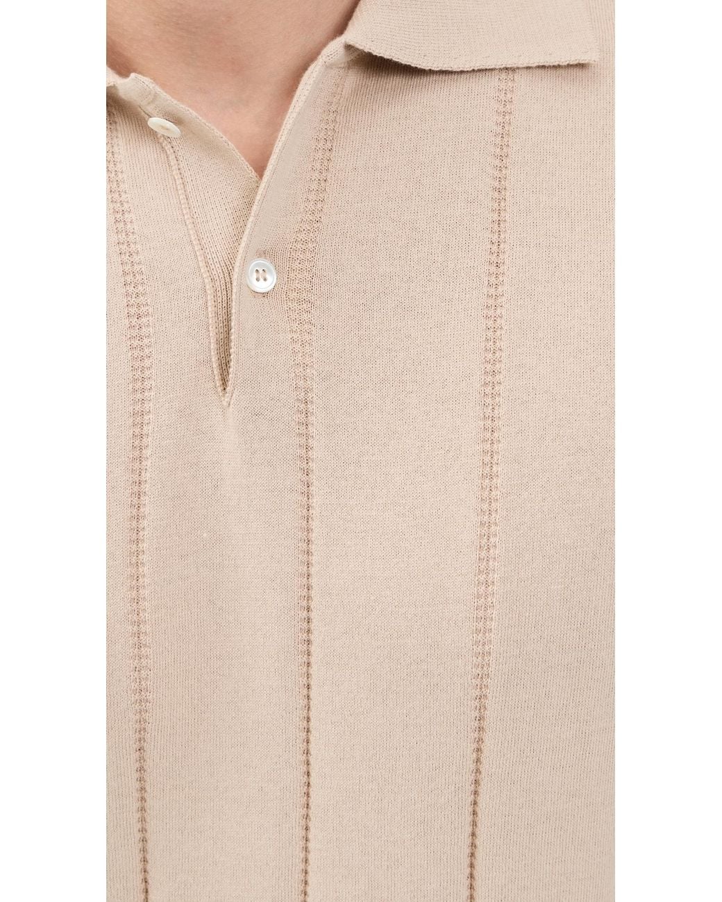 Far Afield Natural Jacobs Knitted Polo for men
