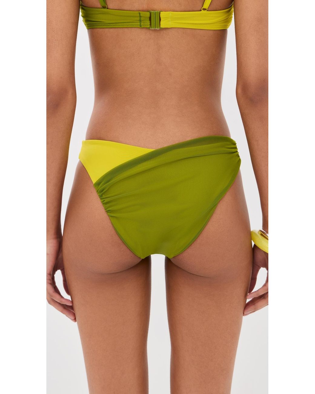 Staud Green Emsley Bikini Bottoms
