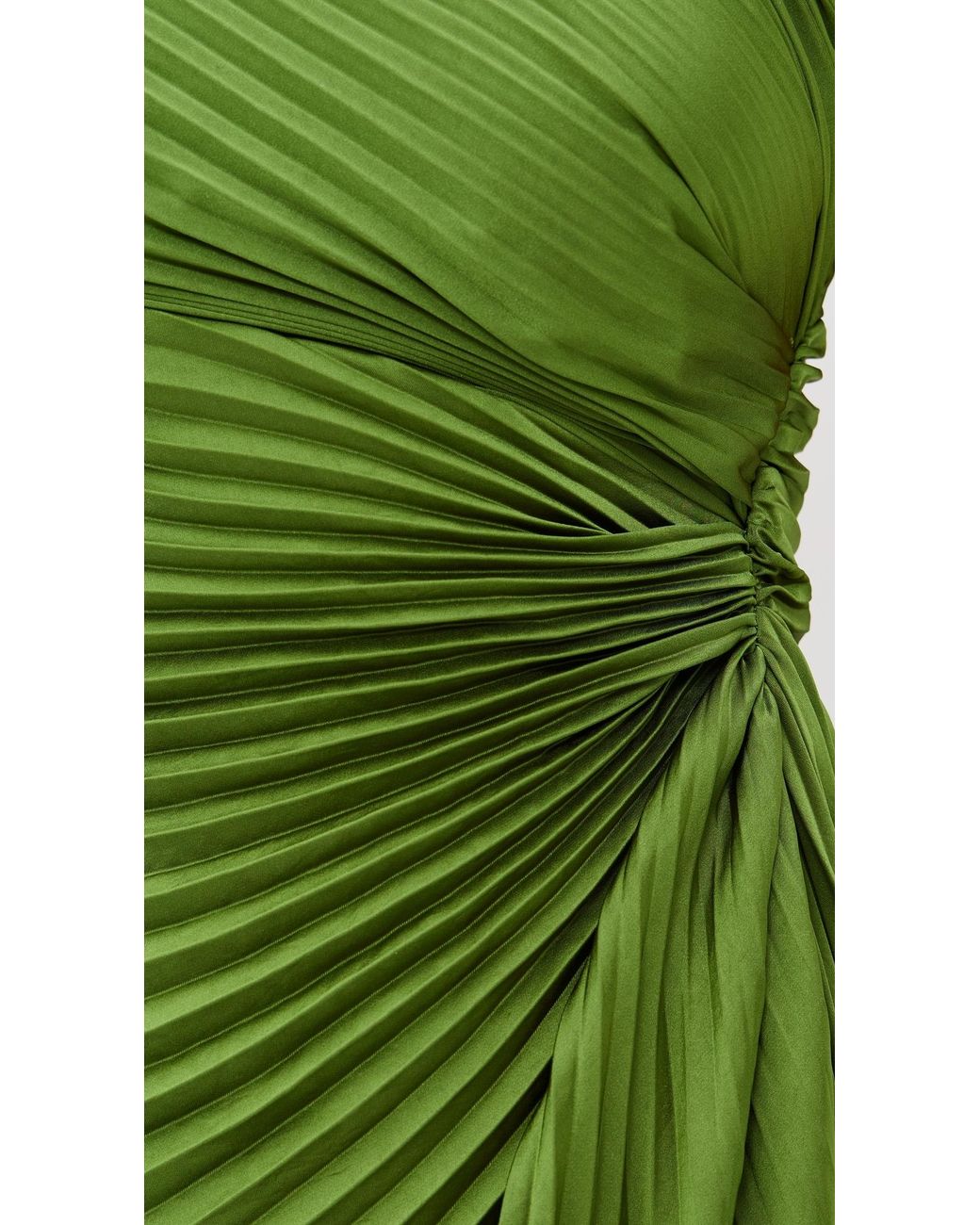 slim fit dress slacks Green Black Halter Pleated Metallic Dress