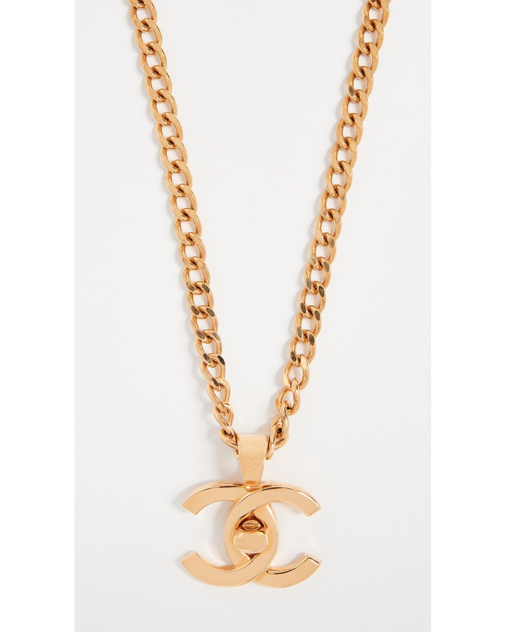 Chanel Turn Lock Necklace - 8 For Sale on 1stDibs | chanel turnlock necklace,  chanel lock necklace, chanel lock pendant