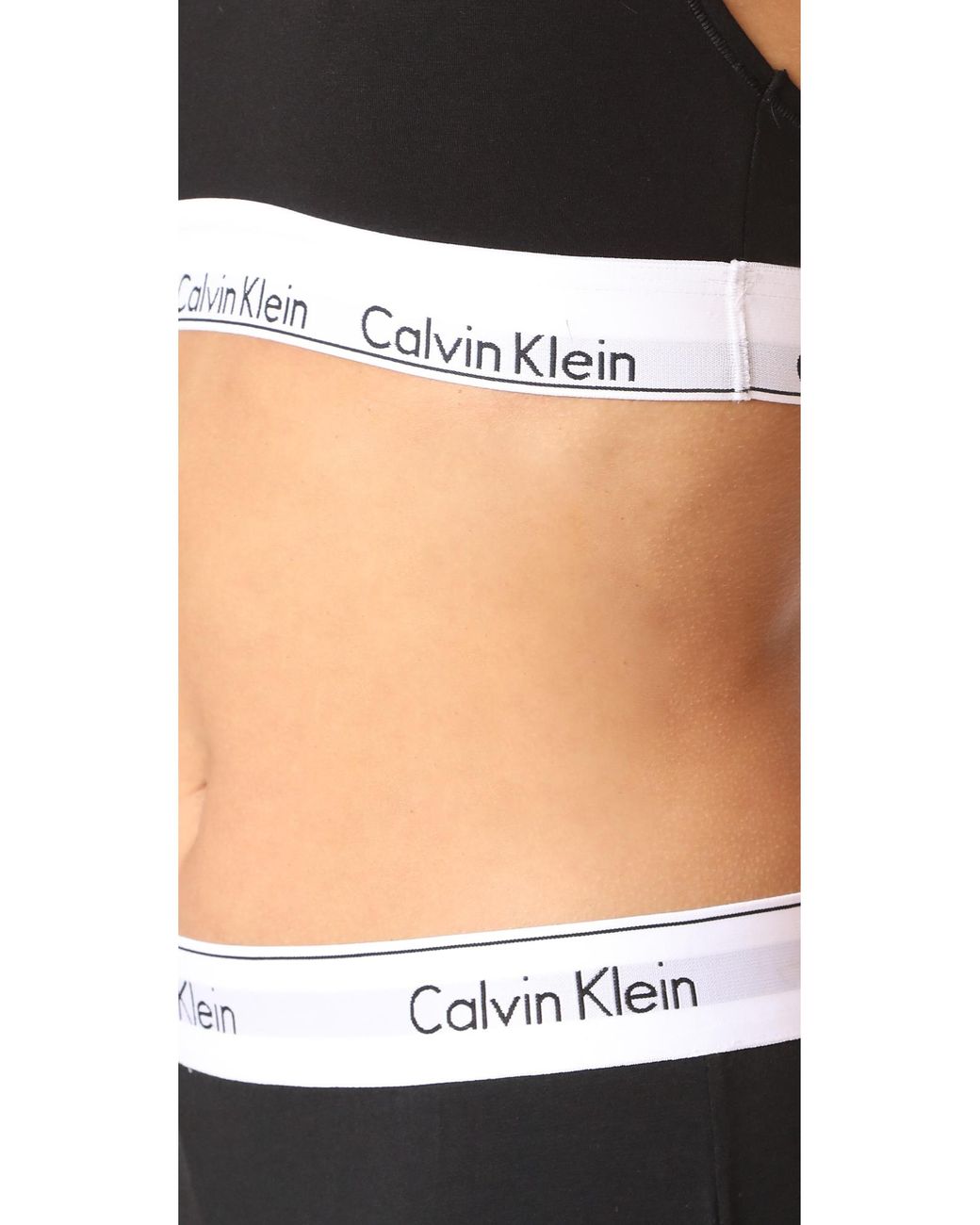 heroïsch atmosfeer Zending Calvin Klein Modern Cotton Bralette & Leggings Set in Black | Lyst