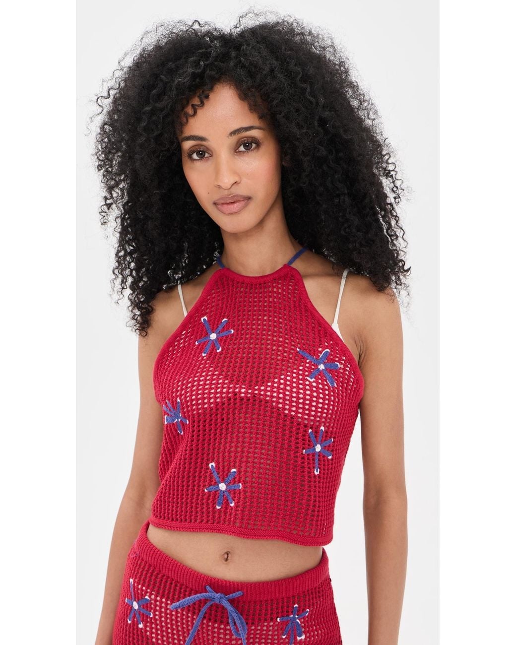 Staud Red Torin Coverup Top