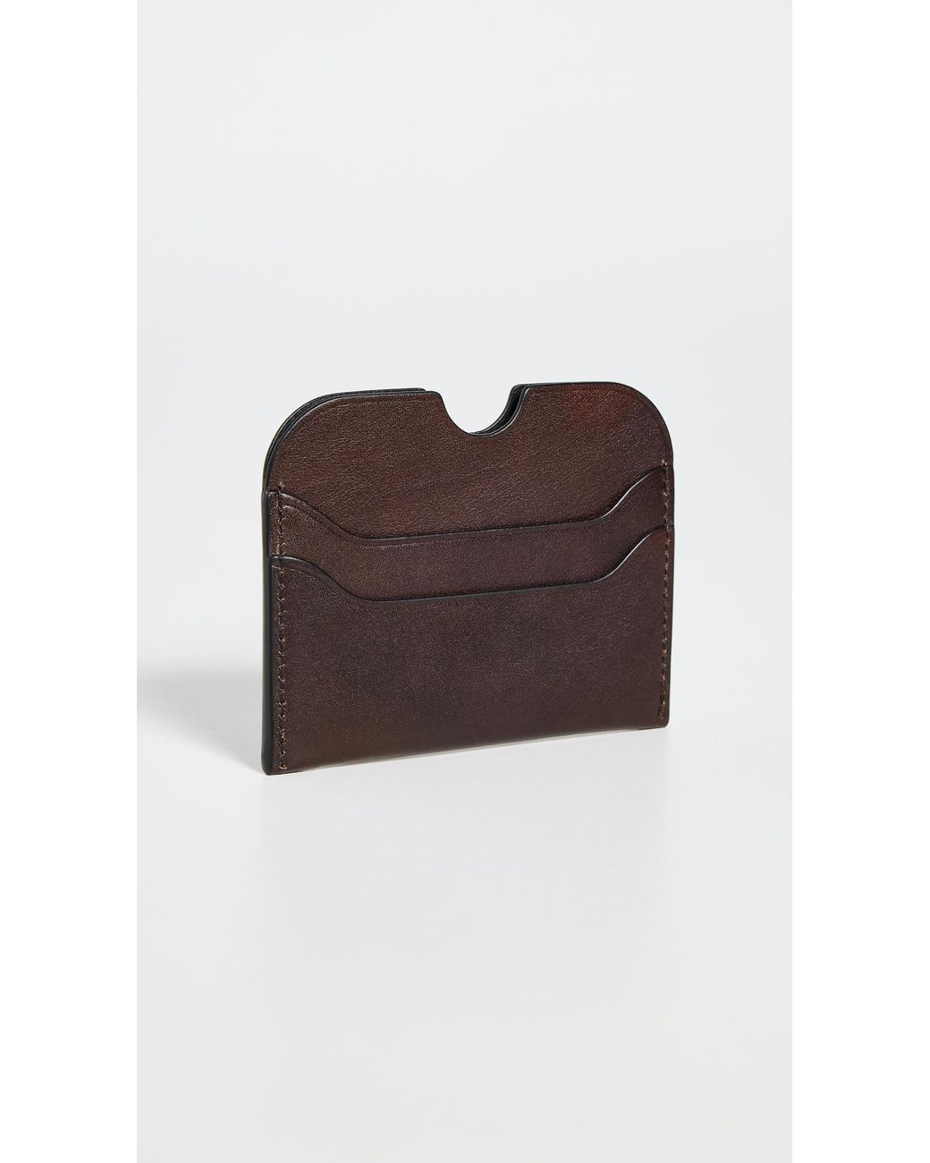 Acne Brown Elmas Aged Leather Card Case for men
