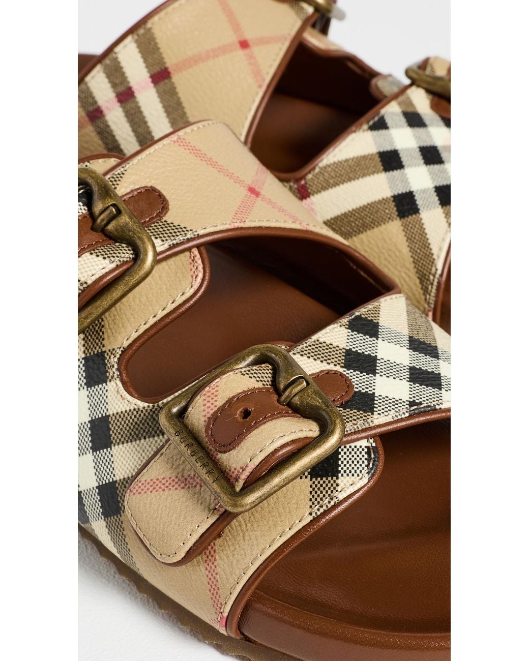 Burberry Multicolor Urchin Checkered Sandals