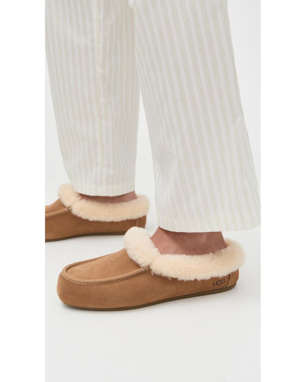Ugg White Ansley Mules