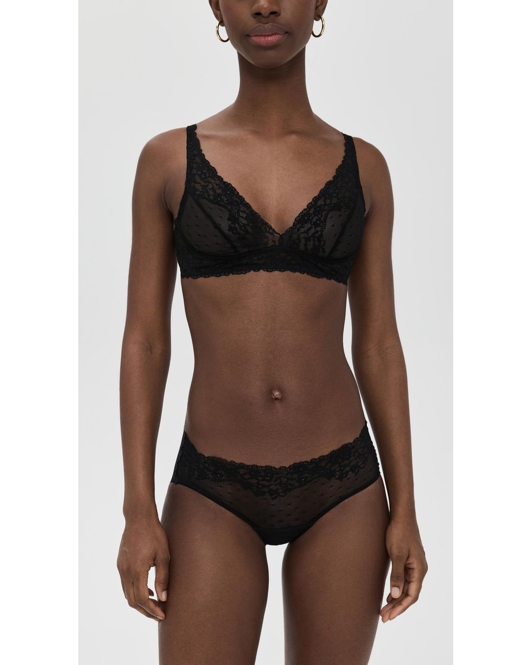 Commando Brown Double Take Lace Bikini Panty