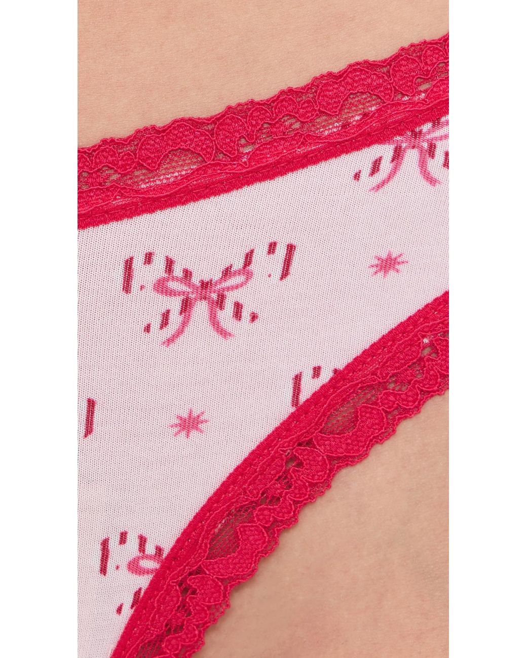 Stripe & Stare Pink Thong 4 Pack