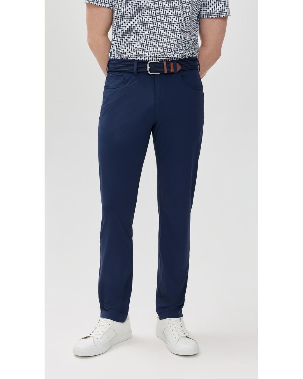 Redvanly Blue Kent Pull On Trousers 32 for men