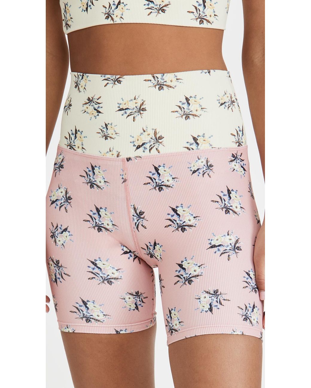 Beach Riot Synthetic Floral Bike Shorts in Pink - Lyst