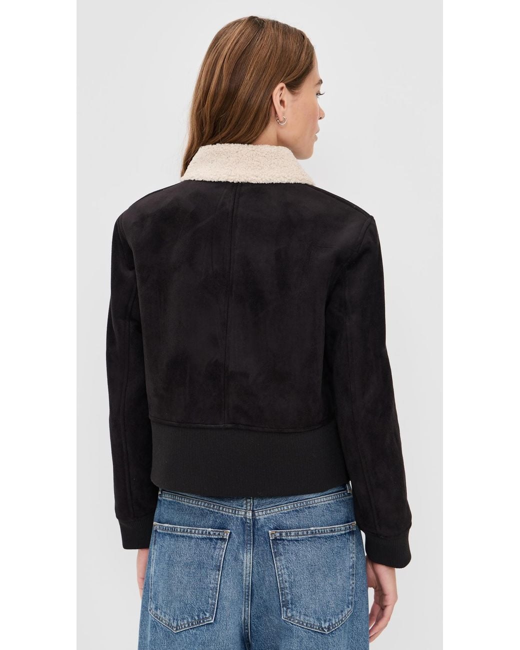 Velvet Black Juno Faux Suede Jacket