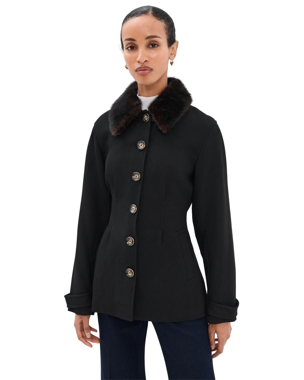 Veronica Beard Black Severine Tailored Dickey Jacket