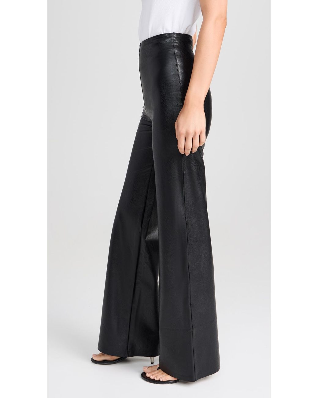 Commando Black Faux Leather Wide Leg Pants
