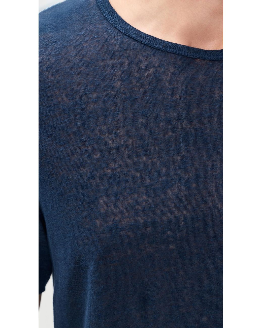 Onia Blue Chad Linen Tee for men