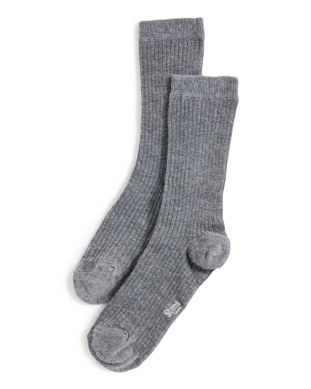 Stems Gray Cloud Cashmere Crew Socks