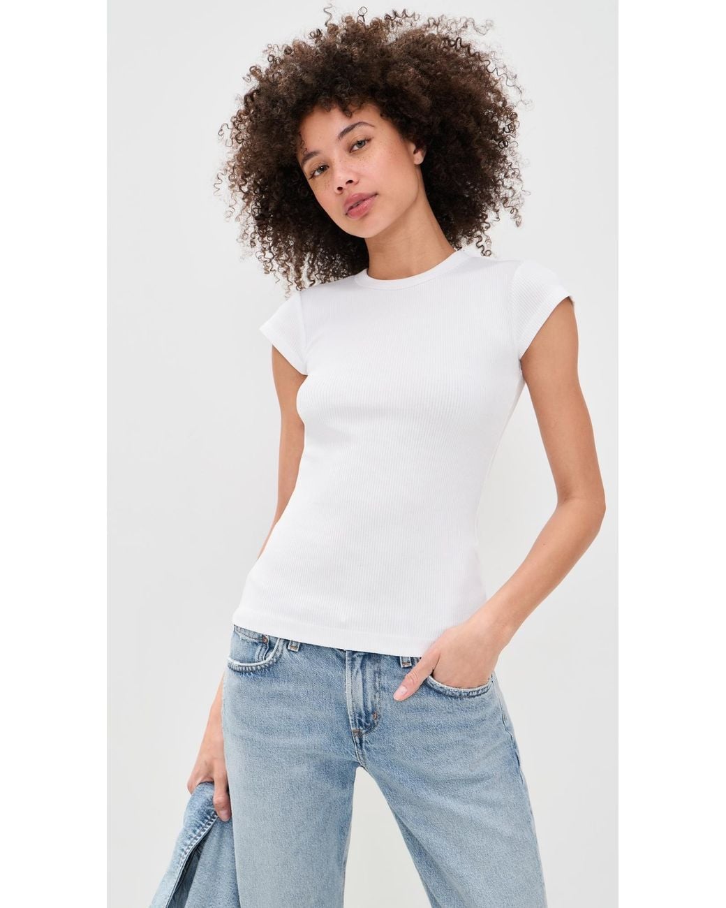 Agolde White Edison Tee
