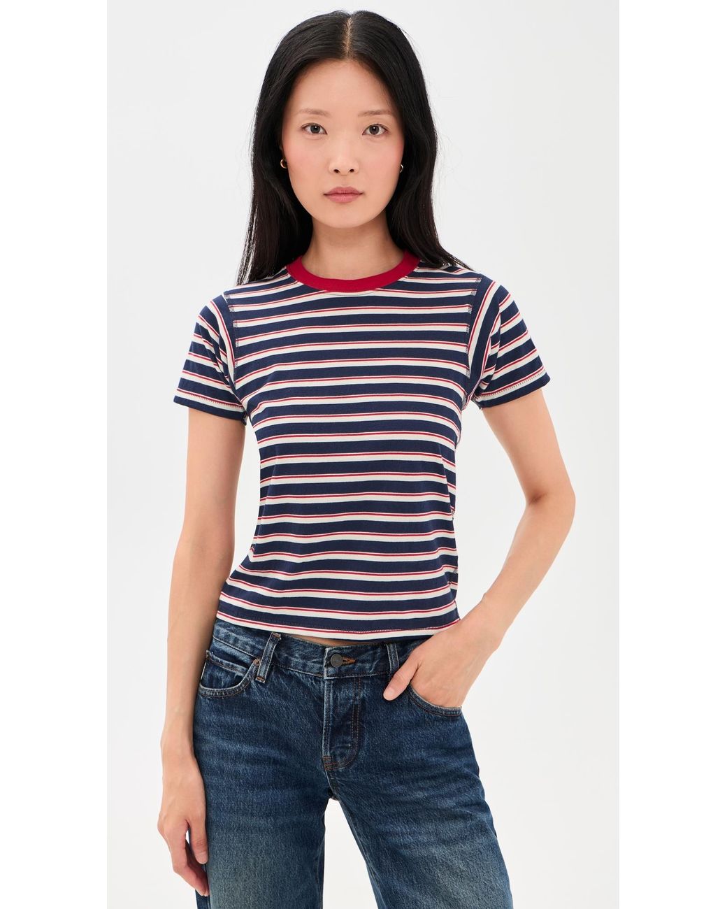 Asher Blue Amelia Stripe Tee