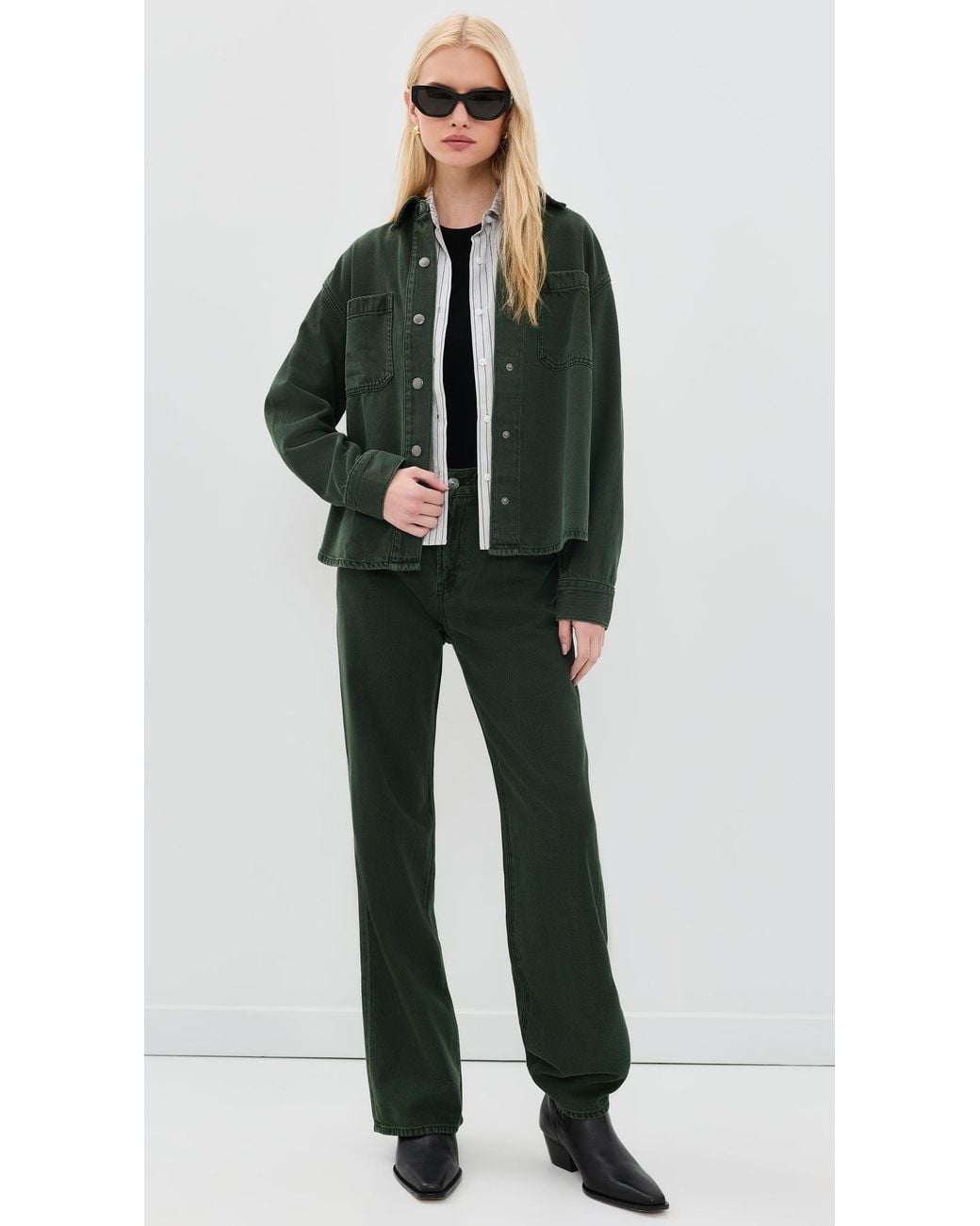Madewell Green Boxy Shacket