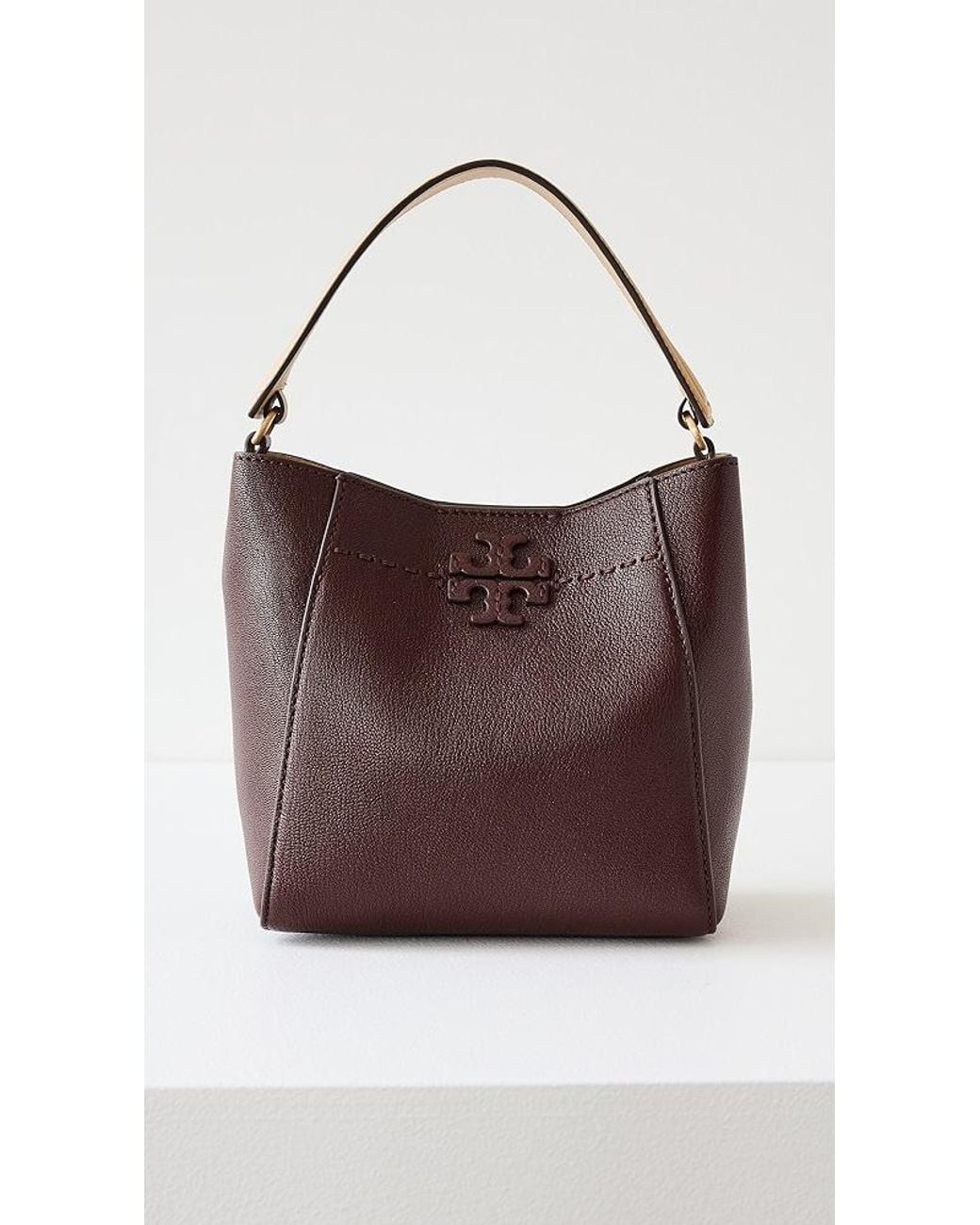 Tory Burch Women's Mcgraw Small Leather Bucket Bag Black