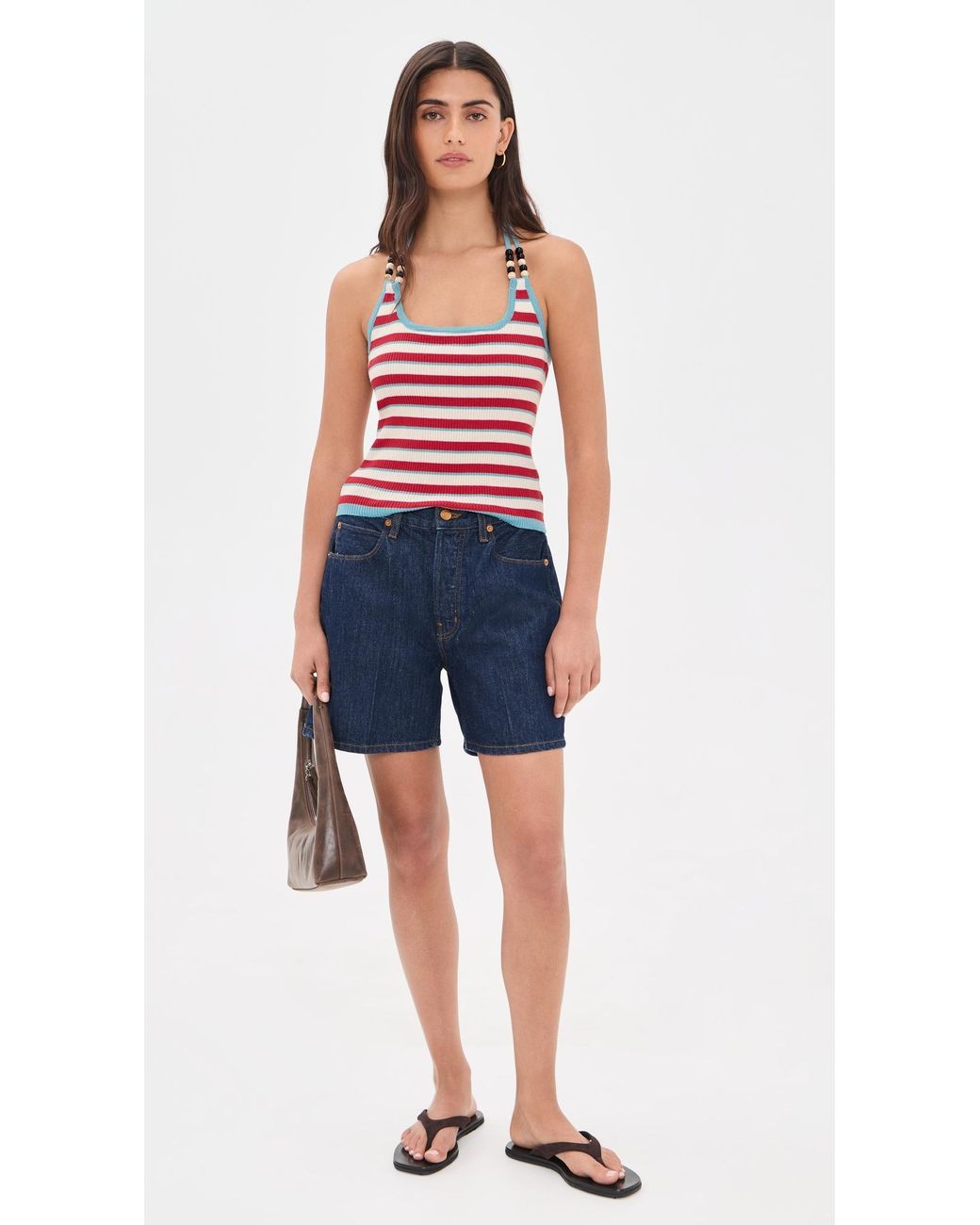 Bailey Rose Red Striped Halter Top