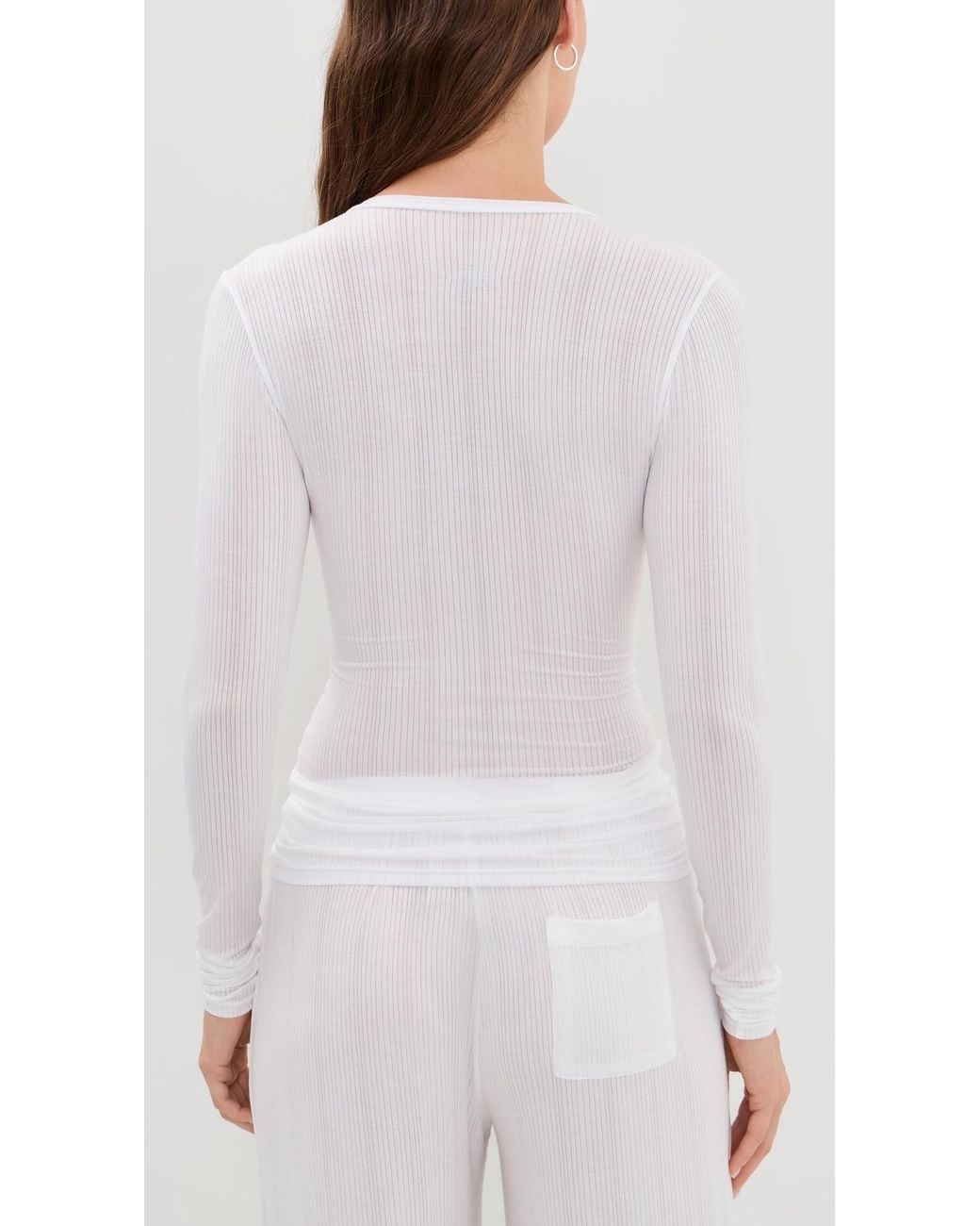 NEGATIVE White Whipped Henley Tee