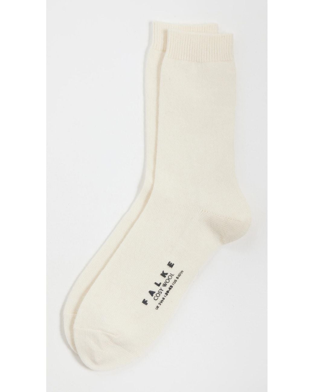 Falke White Cozy Wool Socks Off