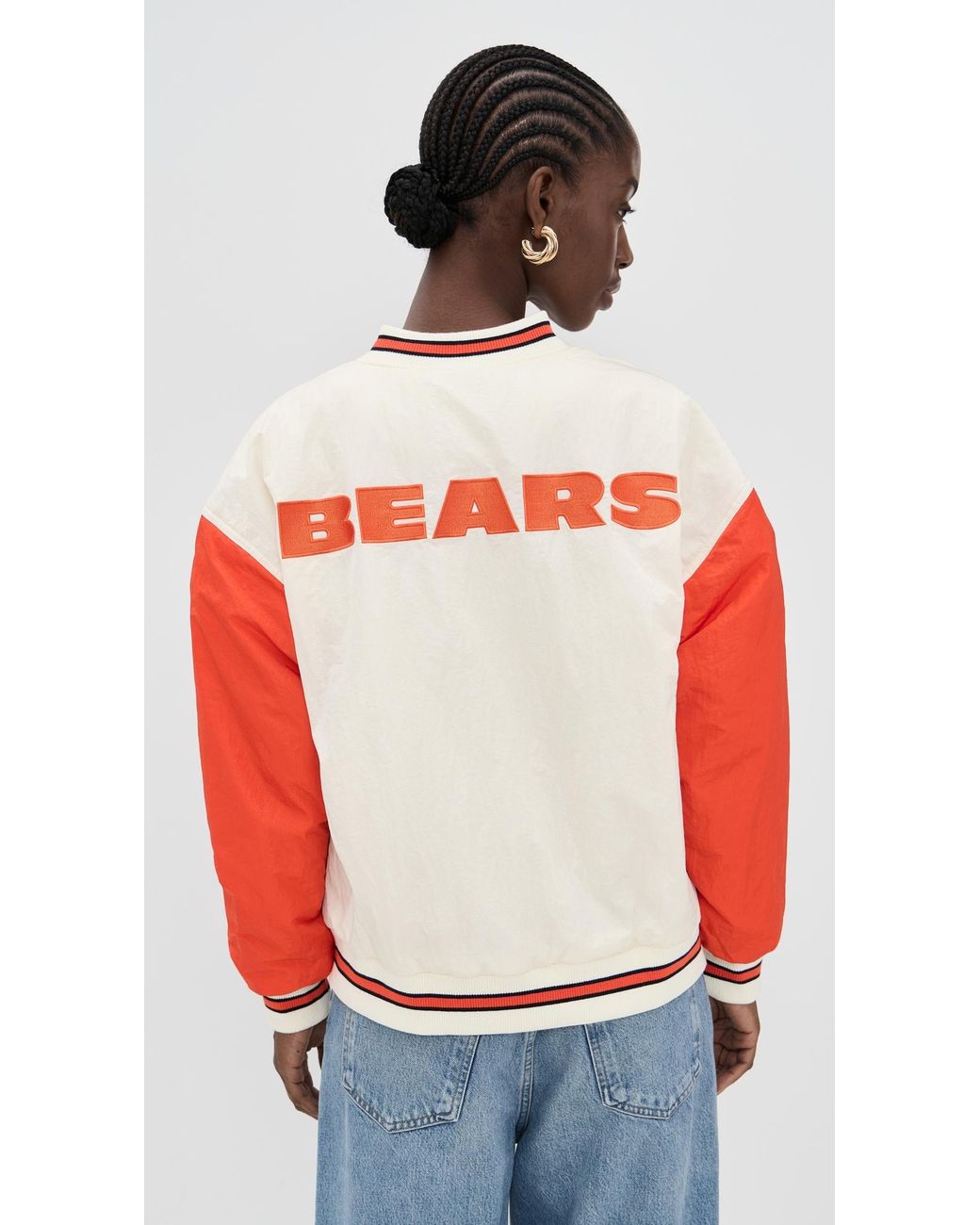 Terez Red Bears Colorblock Bomber Jacket
