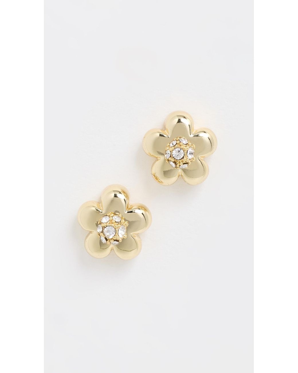 Marc Jacobs Daisy Micro Earrings in White | Lyst