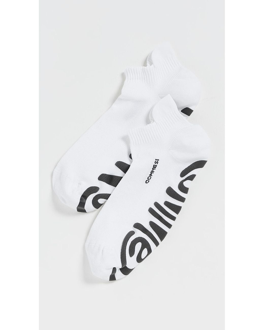 Comme Si White Pilates Ankle Socks